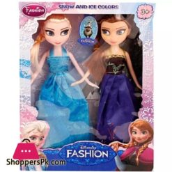 Frozen Elsa and Anna pack of 2 Rubber Bendable Doll