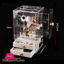 Jewelry Box Earring Storage Box Jewelry Drawer Display Rack Organizer Necklace Jewelry Watch Cabinet Plastic