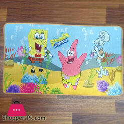 Kids Room Door Mat Anti-Skid Non-Slip Comfortable Spongebob Door Mat for Home
