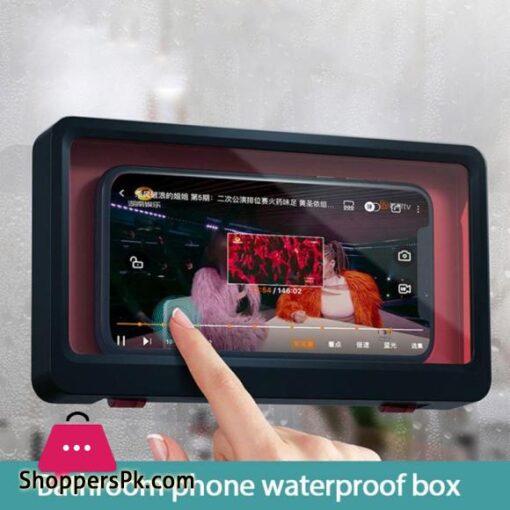 Magic Wall Mounted Phone Case Waterproof Phone Holder Bathroom Toilet Tablet Or Phone Holder Self Adhesive Shower AccessoriesStorage Bags
