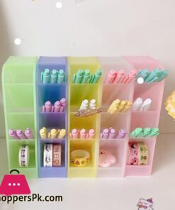 New Desk Pen Holder Pencil Makeup Storage Box Desktop Organizer School Office Stationery