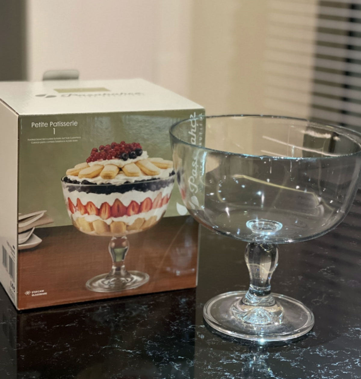 Pasabahce 96954 Petite Patisserie Footed Bowl Turkey Made