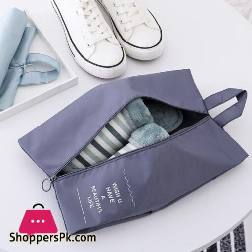 1Pcs Portable Waterproof Travel Shoe Storage Bag Polyester Zippers Dustproof Covers Shoes Organizer Hand held Storage BagsTravel Accessories