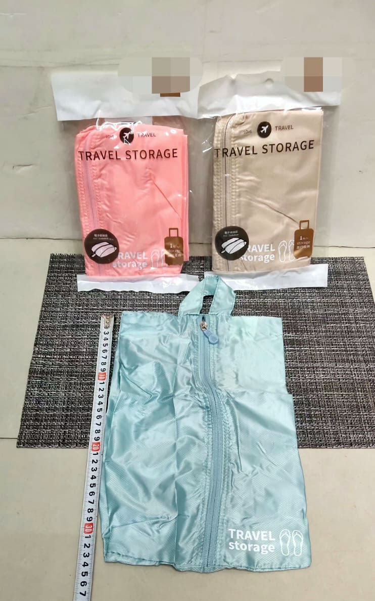 Portable Waterproof Travel Shoe Storage Bag Polyester Zippers Dustproof Covers Shoes Organizer Hand Held Storage Bags