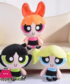 Powerpuff Girls Plush Toys Cute Blossom Buttercup Bubbles Stuffed Dolls Gifts for Children - 9 Inch