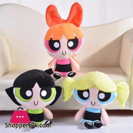 Powerpuff Girls Plush Toys Cute Blossom Buttercup Bubbles Stuffed Dolls Gifts for Children - 9 Inch