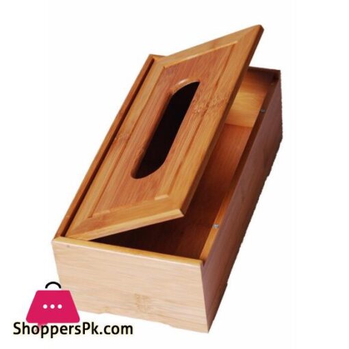 Rustic bamboo tissue box cover wood drawer Quality flip type home decoration vintage Creative napkin holder for paper towelstissue box cover wood