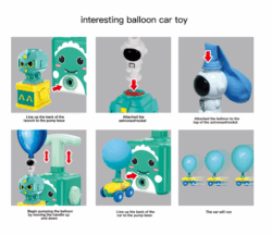 Kids Power Iatable Balloon Catoy Balloon Launcher Toy Set Education Science Experiment Puzzle Fun Game Toys