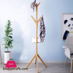 Solid Wood Hanger Floor Standing Coat Racks 8 Hooks Home Furniture Storage Clothes Hanging Wooden Hanger Bedroom Drying Rack