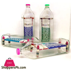 Traditional Pakistani Bed known as Charpai inside a Glass Bottle