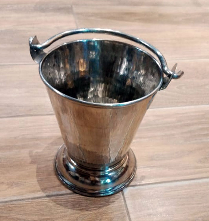 Traditional Stainless Steel Balti Kitchen Stainless Steel Bucket For Serving Daal Small Bucket