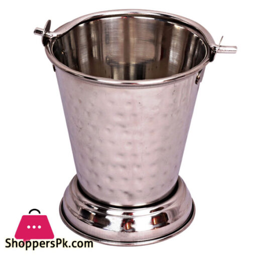 Traditional Stainless Steel Balti Kitchen Stainless Steel Bucket for Serving Dal Small Bucket 500ML