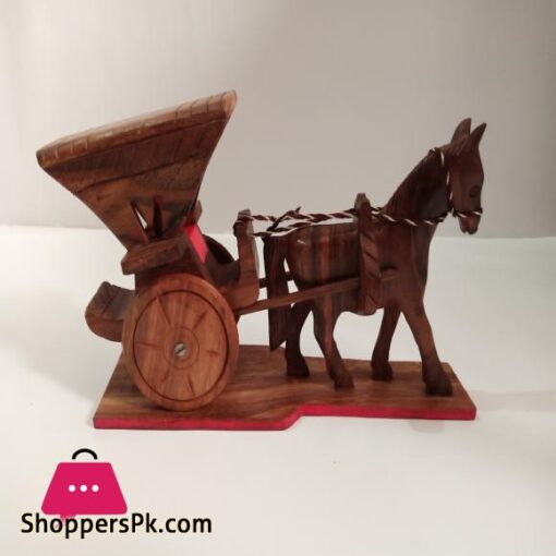 Traditional Tanga Buggi Wooden Horse Carriage Home Dcor Wooden Horse