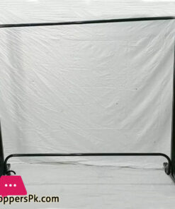 5 Feet Cloth Hanging Trolley Stand With Wheels - Image 2