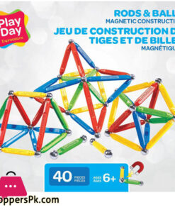 Geomag Classic - 40 Pieces - Magnetic Construction for Children - Green Collection - 100% Recycled Plastic Educational Toys, Multicolor (271)