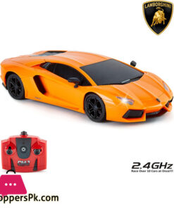 CMJ RC Cars 124GLBO Lamborghini Aventador LP700-4 Officially Licensed Remote Control Car 1:24 Scale Working Lights 2.4Ghz