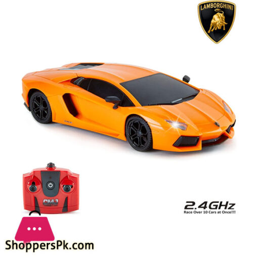 CMJ RC Cars 124GLBO Lamborghini Aventador LP700-4 Officially Licensed Remote Control Car 1:24 Scale Working Lights 2.4Ghz