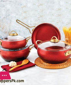 Alya Granite Casserole 7 Piece Cookware Set S-7707 Turkey Made