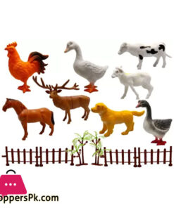 Farm Animals Set - Plastic Toys with trees