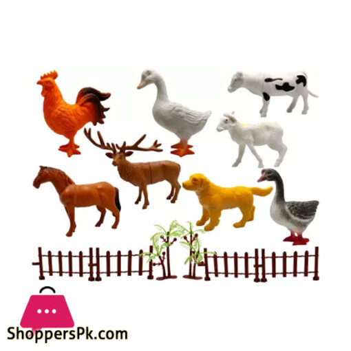 Farm Animals Set - Plastic Toys with trees