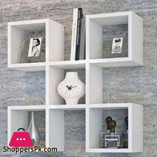 Artesia Wall Shelf - White - Bookcase Floating shelf for living room decoration in modern design - Wall Shelf (Number of Shelves - 5, White)