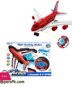 High Speed RC Aeroplane 2 Channel Remote Control Airbus with Light & Music