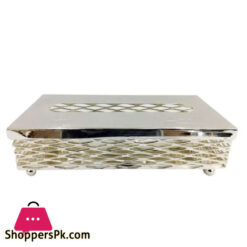 Orchid Center Net Tissue Box (Silver)