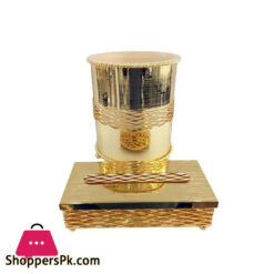 Orchid Center Net Tissue Box (Gold)