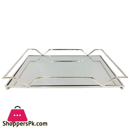 Orchid Silver Crown Miror Tray - Large