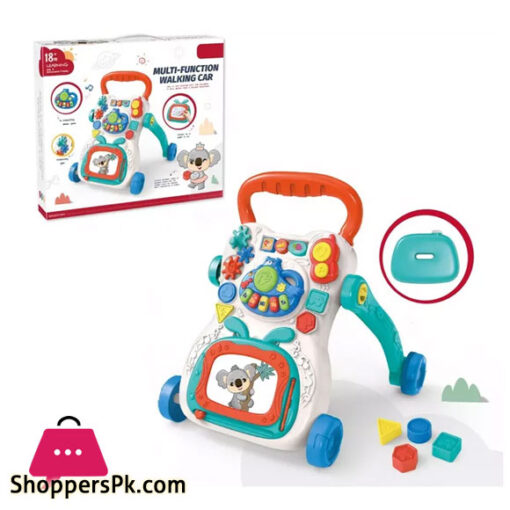 Professional Manufacturer Multifunctional Learning Musical Toy 4 Wheels Baby Walker With Drawing Pad
