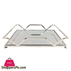 Orchid Silver Crown Miror Tray - Medium