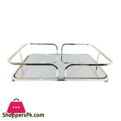 Orchid Silver Decor Miror Tray (Medium)