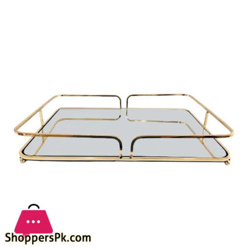 Orchid Golden Decor Miror Tray (Large)