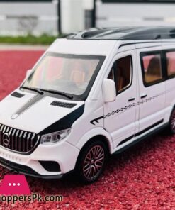 124 Benzs Sprinter MPV Alloy Car Model Diecast Metal Toy Bus Car Model Sound and Light High Simulation Collection Kids Toy Gift