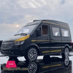 124 Benzs Sprinter MPV Alloy Car Model Diecast Metal Toy Bus Car Model Sound and Light High Simulation Collection Kids Toy Gift