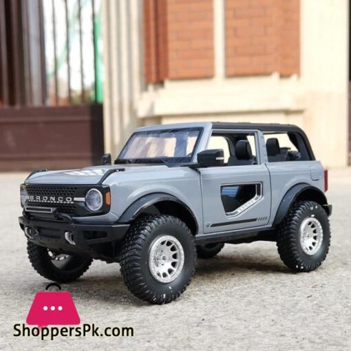 1:24 Ford Bronco Lima Alloy Car Model Diecast Metal Toy Off-road Vehicles Car Model Simulation Sound Light Collection Kids Gifts