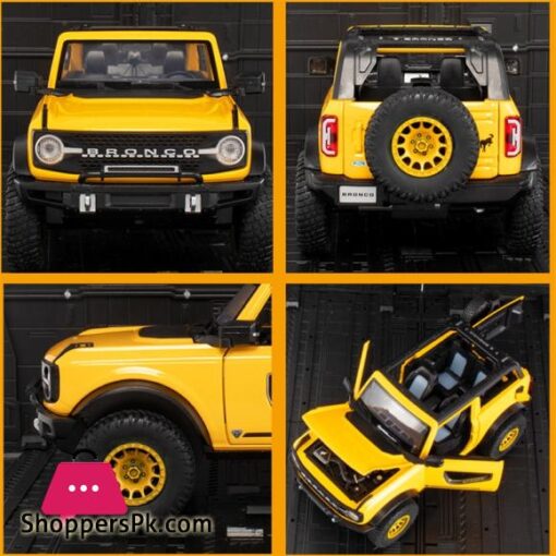 1:24 Ford Bronco Lima Alloy Car Model Diecast Metal Toy Off-road Vehicles Car Model Simulation Sound Light Collection Kids Gifts