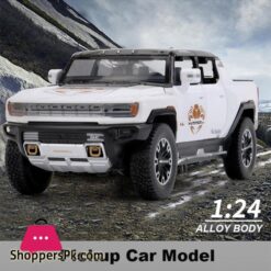 1:24 Hummer EV Truck Alloy Car Model New Energy Off-road Vehicle Toys Simulation With Sound And Light Two Styles