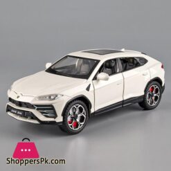 124 Lambos Urus Bison Suv Coupe Alloy Car Model Sound And Light Simulation Car Decoration Collection Child Toy Gift