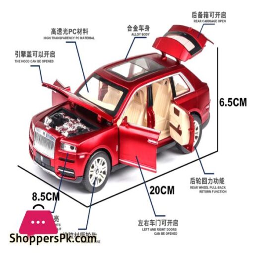 124 Rolls Royce Cullinan Alloy Car Model Metal Vehicles Diecasts Collection With Engine Sound And Light Gift For Children