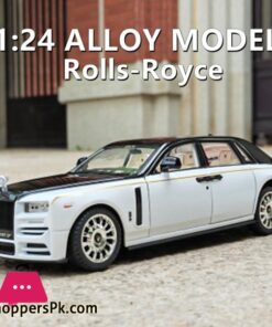 1:24 Sound and Light Pull Back Alloy Car Model Car Set Children's Toys Rolls-Royce Phantom Ornaments Collection