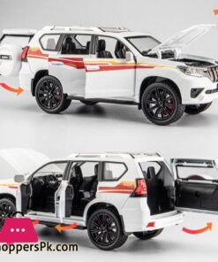 1:24 Toyota Prado Suv Alloy Car Model Diecast Metal Toy Off-Road Vehicles Car Model Simulation Sound Light Collection - Image 2