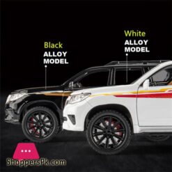 1:24 Toyota Prado Suv Alloy Car Model Diecast Metal Toy Off-Road Vehicles Car Model Simulation Sound Light Collection