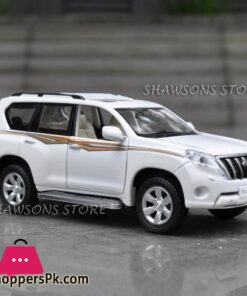 132 Scale Diecast Metal Car Model Toyota Land Cruiser Prado SUV Replica Pull Back Toy With Sound Lightdiecast metal