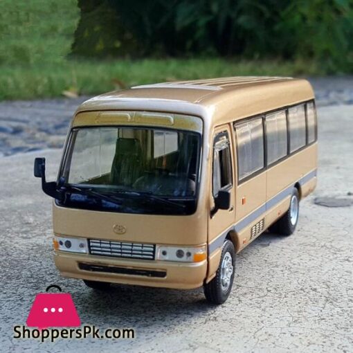 132 Toyota Coaster Bus Alloy Car Diecast Model Car Toy Simulation Metal Business Bus Vehicle Toys For Kids Gifts Free Shipping