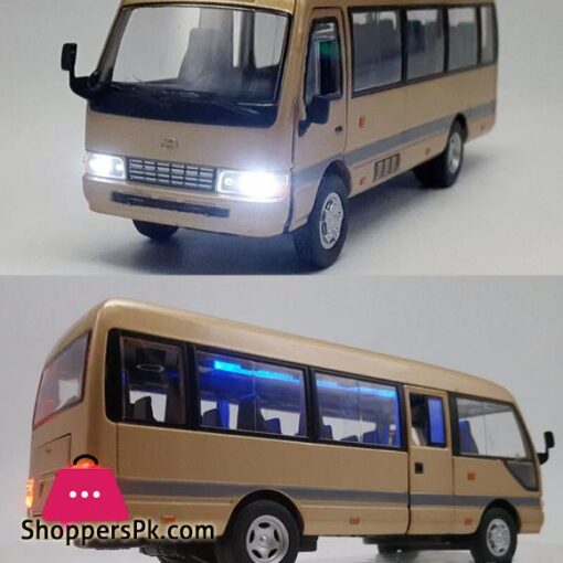 132 Toyota Coaster Bus Alloy Car Diecast Model Car Toy Simulation Metal Business Bus Vehicle Toys For Kids Gifts Free Shipping