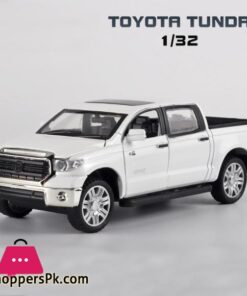 1:32 Toyota Tundra Pickup Truck, Diecast Metal Model Car Toy With Sound Light, Kids Gift Collection 22 1:32 Toyota Tundra Pickup Truck, Diecast Metal Model Car Toy With Sound Light, Kids Gift Collection - Image 3