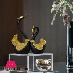 2 Pieces Of Swan Ornaments Figurinesswan Cake Decorationcar Figurines Decorationhome Wedding Christmas Decoration