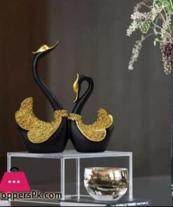 2 Pieces Of Swan Ornaments Figurinesswan Cake Decorationcar Figurines Decorationhome Wedding Christmas Decoration