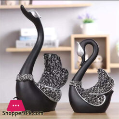 2 Pieces Of Swan Ornaments Figurines,Swan Cake Decoration,Car Figurines Decoration,Home Wedding Christmas Decoration